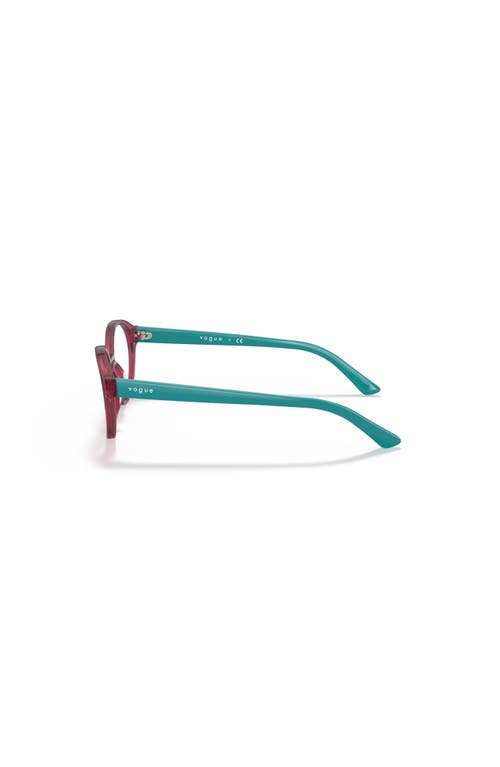 Vogue Eyewear 43mm Oval Optical Glasses In Burgundy