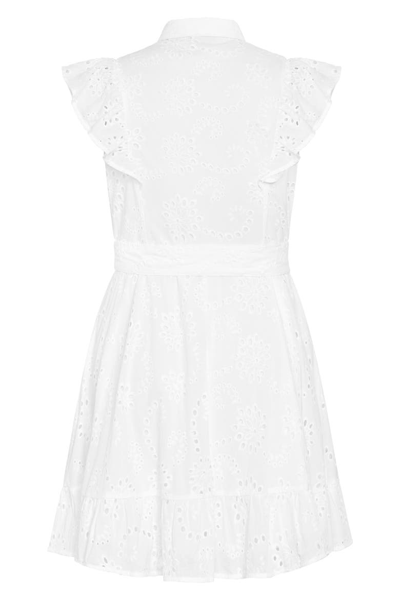Casey Eyelet Cotton Shirtdress, Alternate, color, WHITE