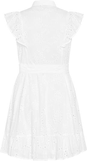 Casey Eyelet Cotton Shirtdress