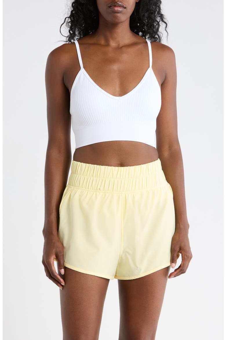 Sweetheart Seamless Sports Bra, Main, color, WHITE