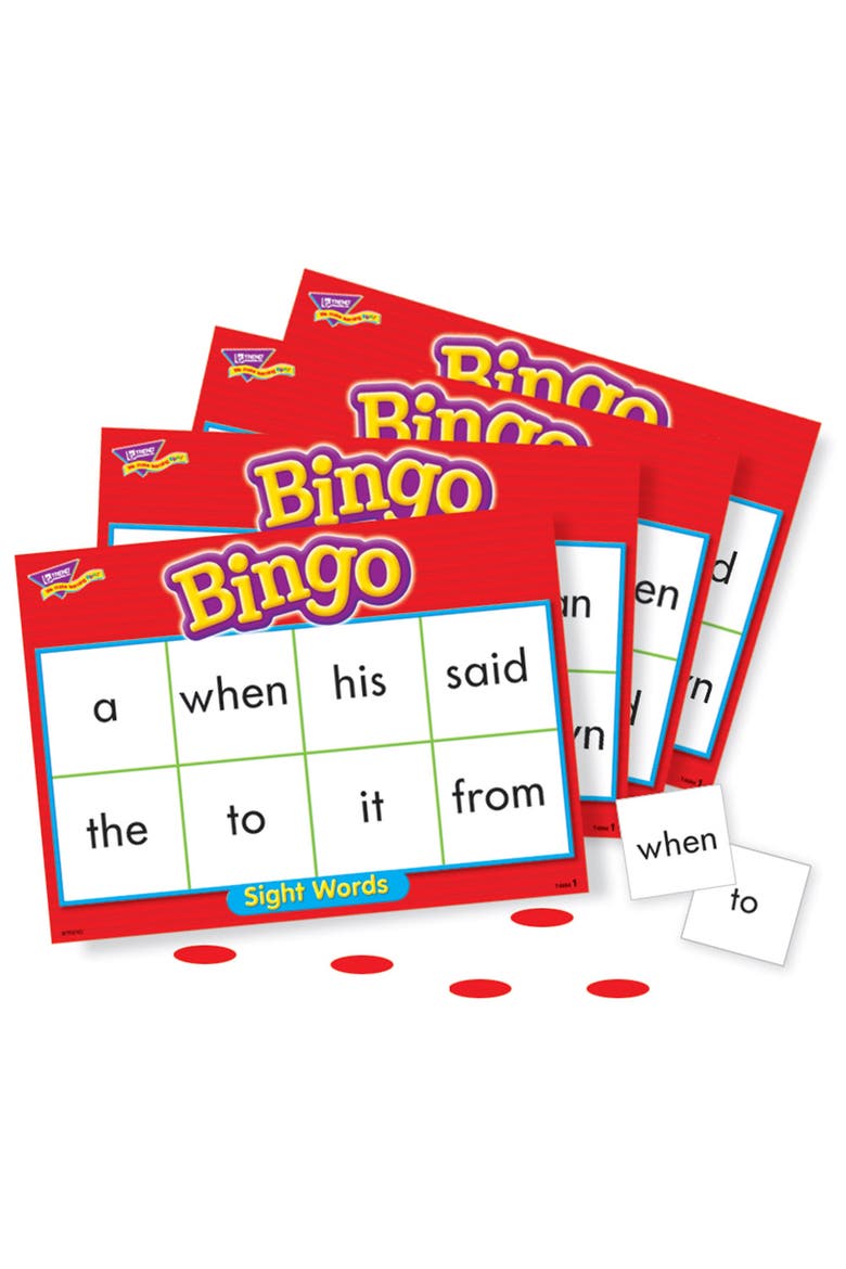 Sight Words Level 1 Bingo Game, Alternate, color, Multicolored