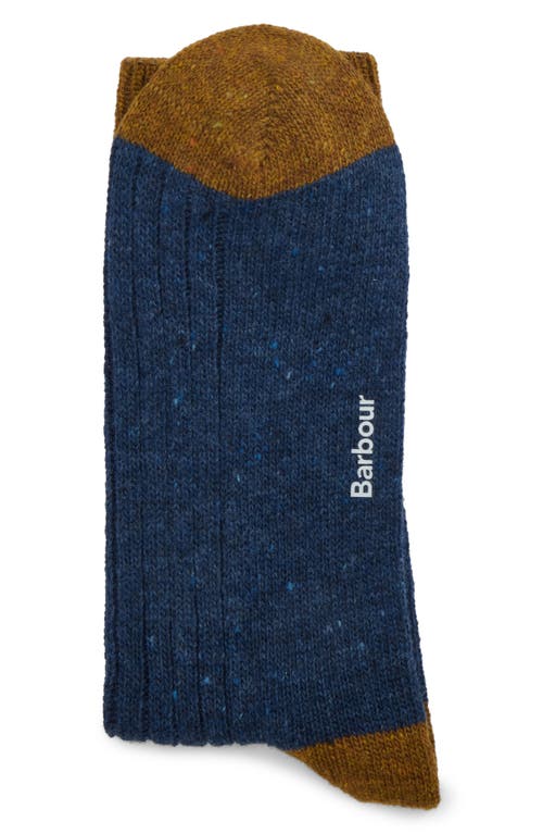 Barbour Houghton Wool Blend Socks In Blue