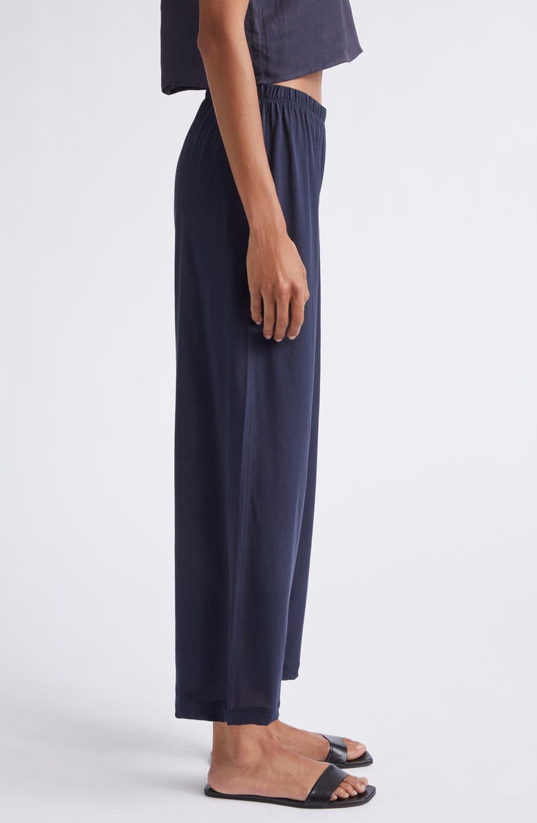 LESET Milo Crop Cotton Pants, Alternate, color, Midnight