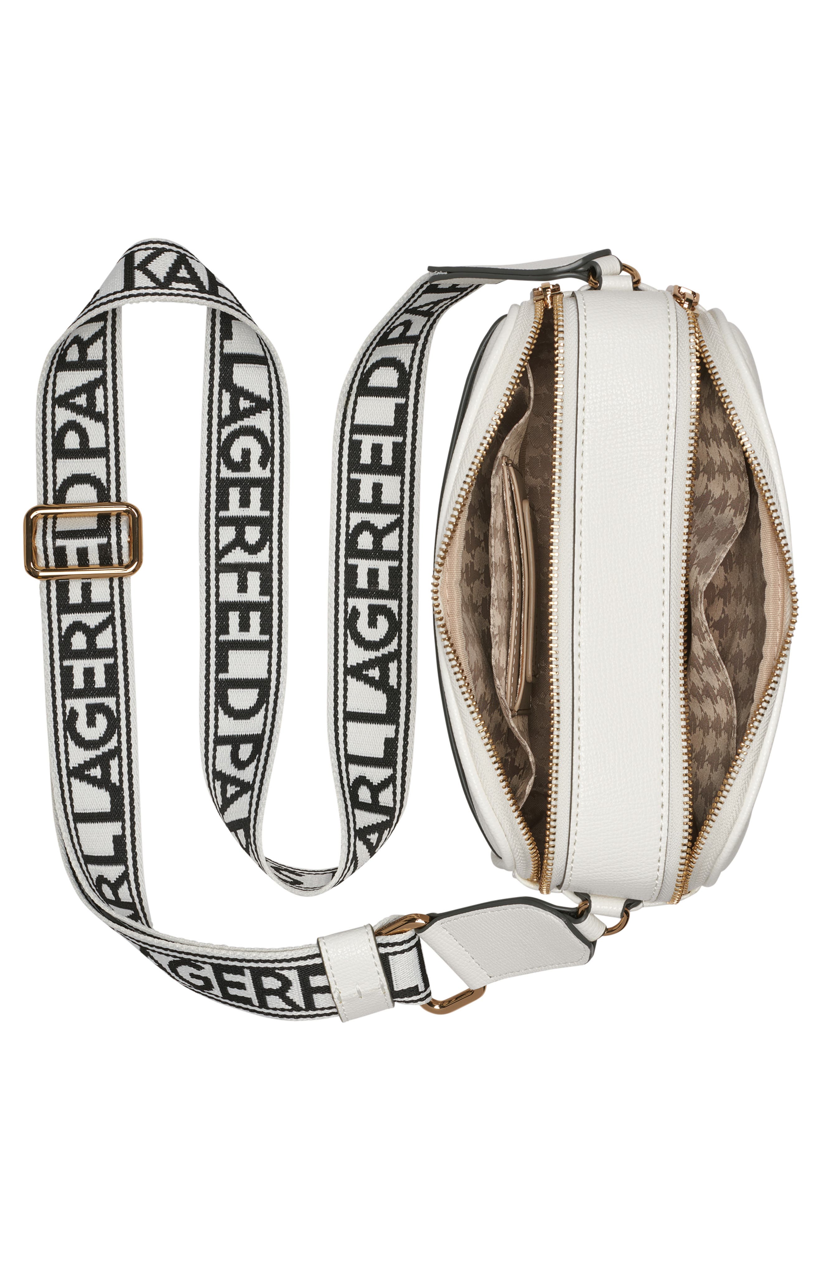 Maybelle Faux Leather Crossbody, Alternate, color, WINTER WHITE/ SILVER