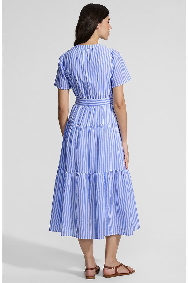 Cotton Voile Button Front Maxi Dress, Alternate, color, Clear Blue Refined Stripe