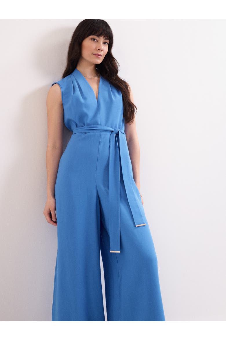 Marta V-Neck Jumpsuit, Alternate, color, Pale Blue
