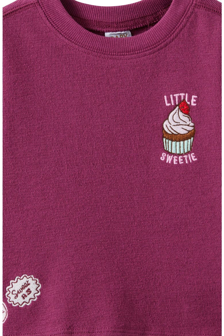 Baby Textured Tee, Alternate, color, Berry Jam Little Sweetie
