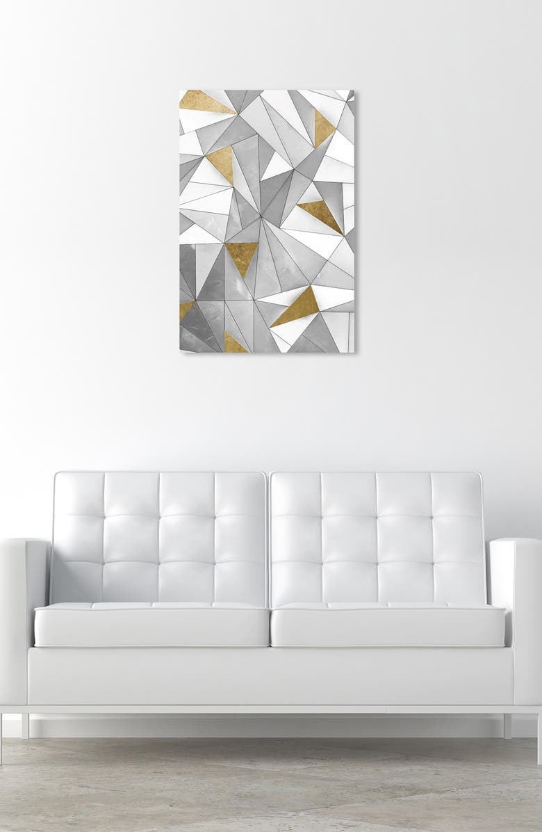 Oliver Gal Triangular Wall Canvas Wall Art, Alternate, color,