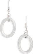Karine Sultan Brushed Oval Drop Earrings