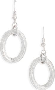 Karine Sultan Brushed Oval Drop Earrings