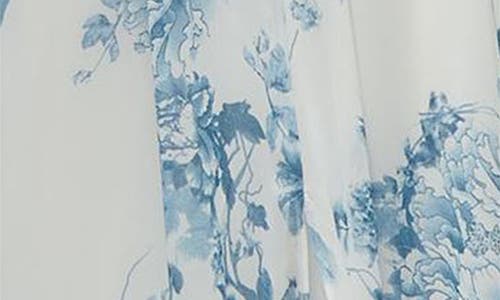 Shop After Six Ruffle Strap Gown In Cottage Rose-dusk Blue Print