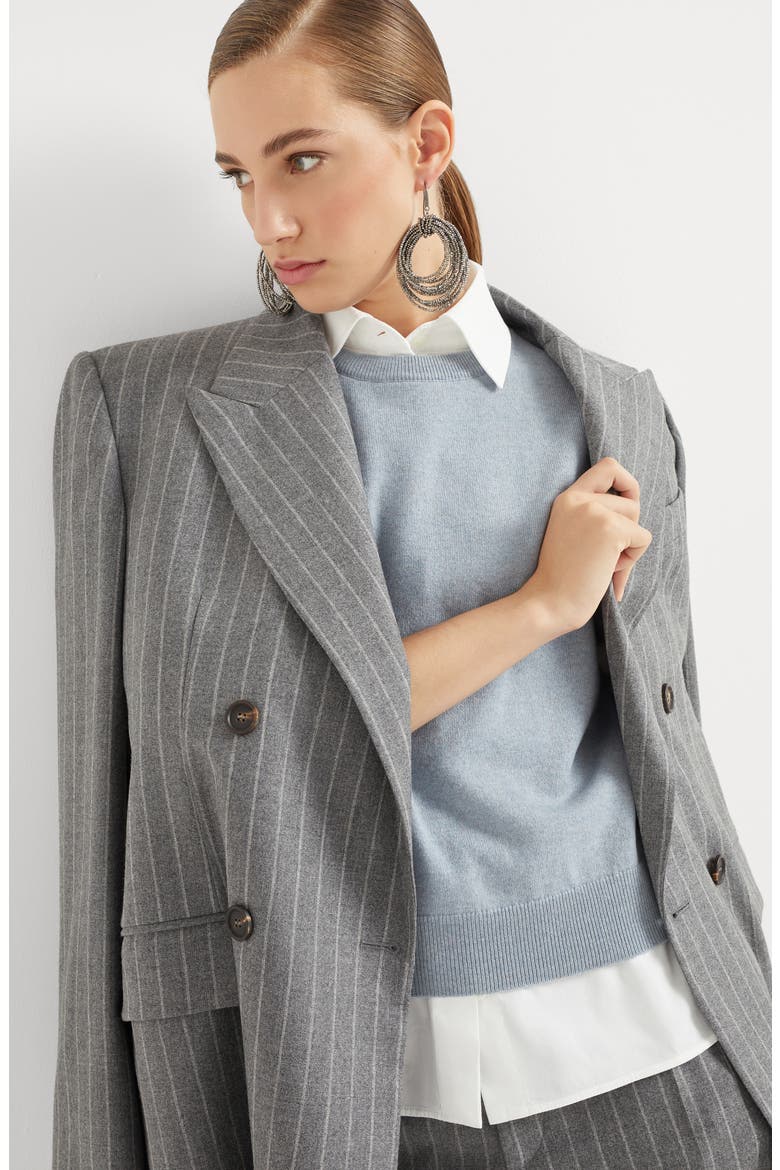 Cashmere sweater with monili, Alternate, color, Light Denim