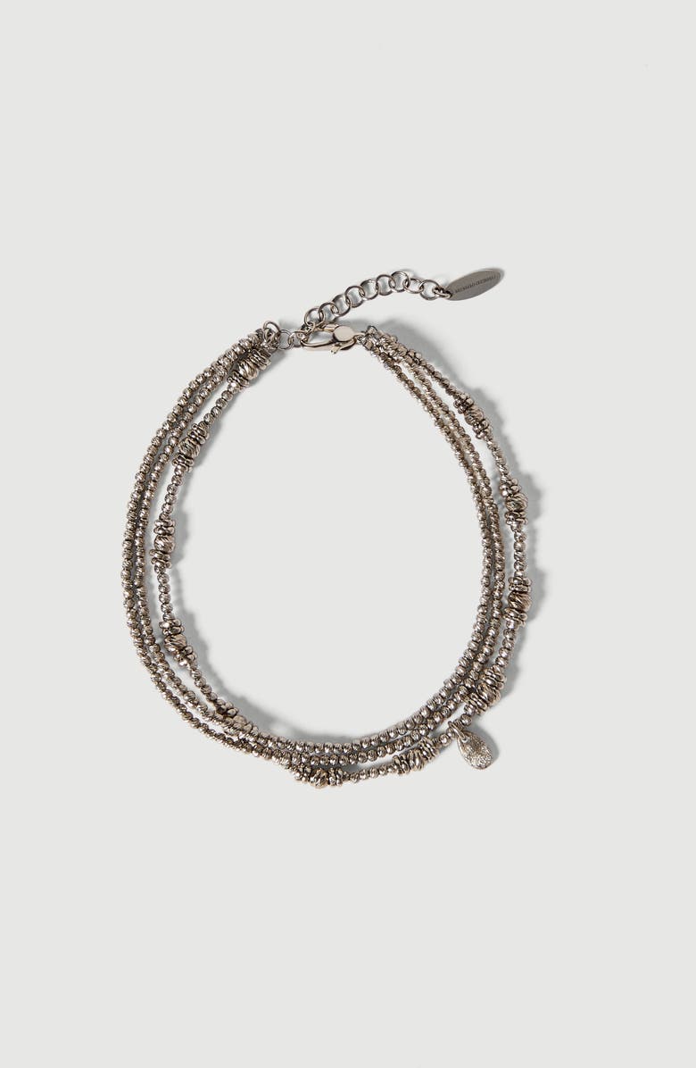 Brunello Cucinelli Sterling Silver anklet, Alternate, color, Silver