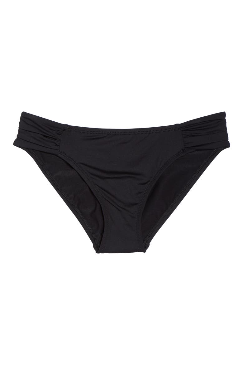 Island Goddess Hipster Bikini Bottoms, Alternate, color, BLACK