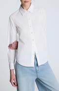 Kenneth Cole Shaped Cotton Blend Button-Up Shirt