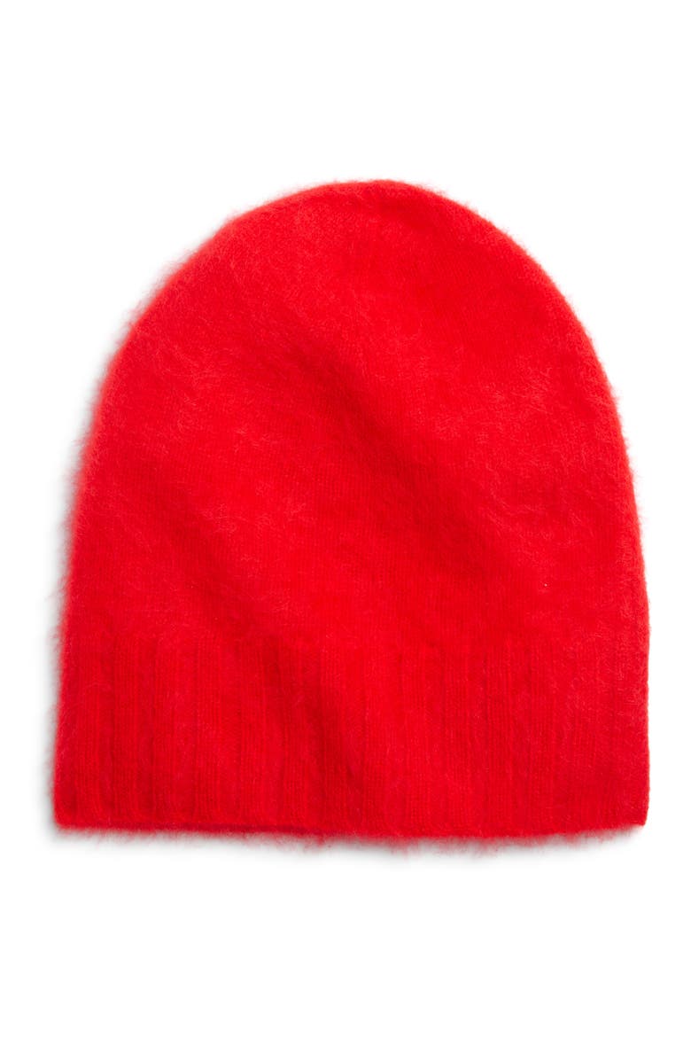 Wool & Cashmere Beanie, Main, color, RED CELEBRATION