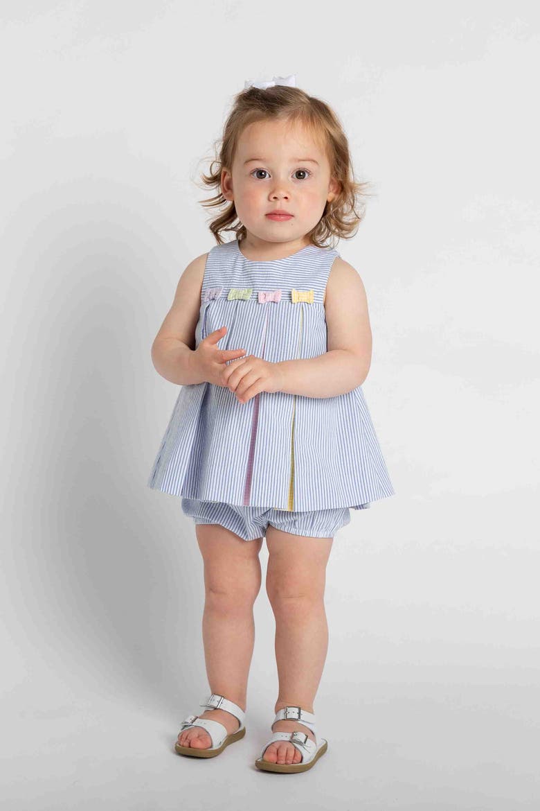 Multicolor Seersucker Dress & Bloomer, Alternate, color, Multi