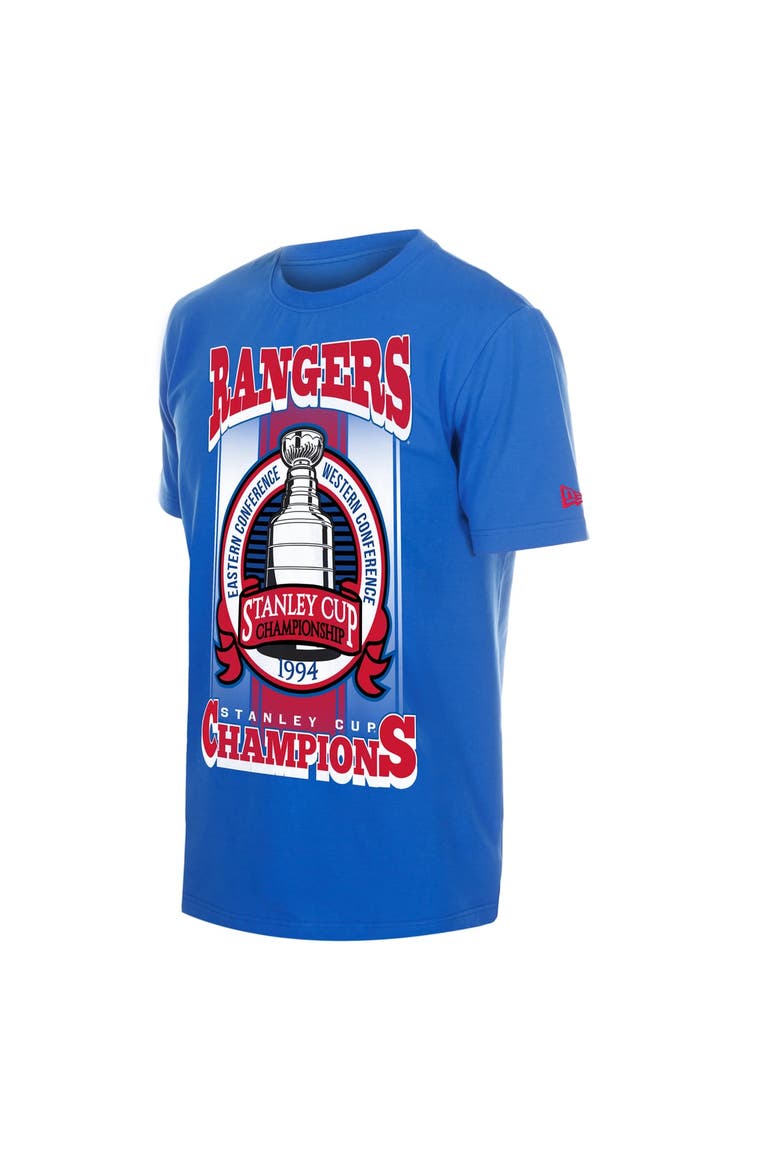 Men's New Era Blue New York Rangers Stanley Cup Trophy Graphic T-Shirt, Alternate, color, Blue