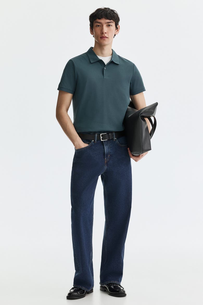 Coolmax® Slim Fit Polo Shirt, Alternate, color, Teal