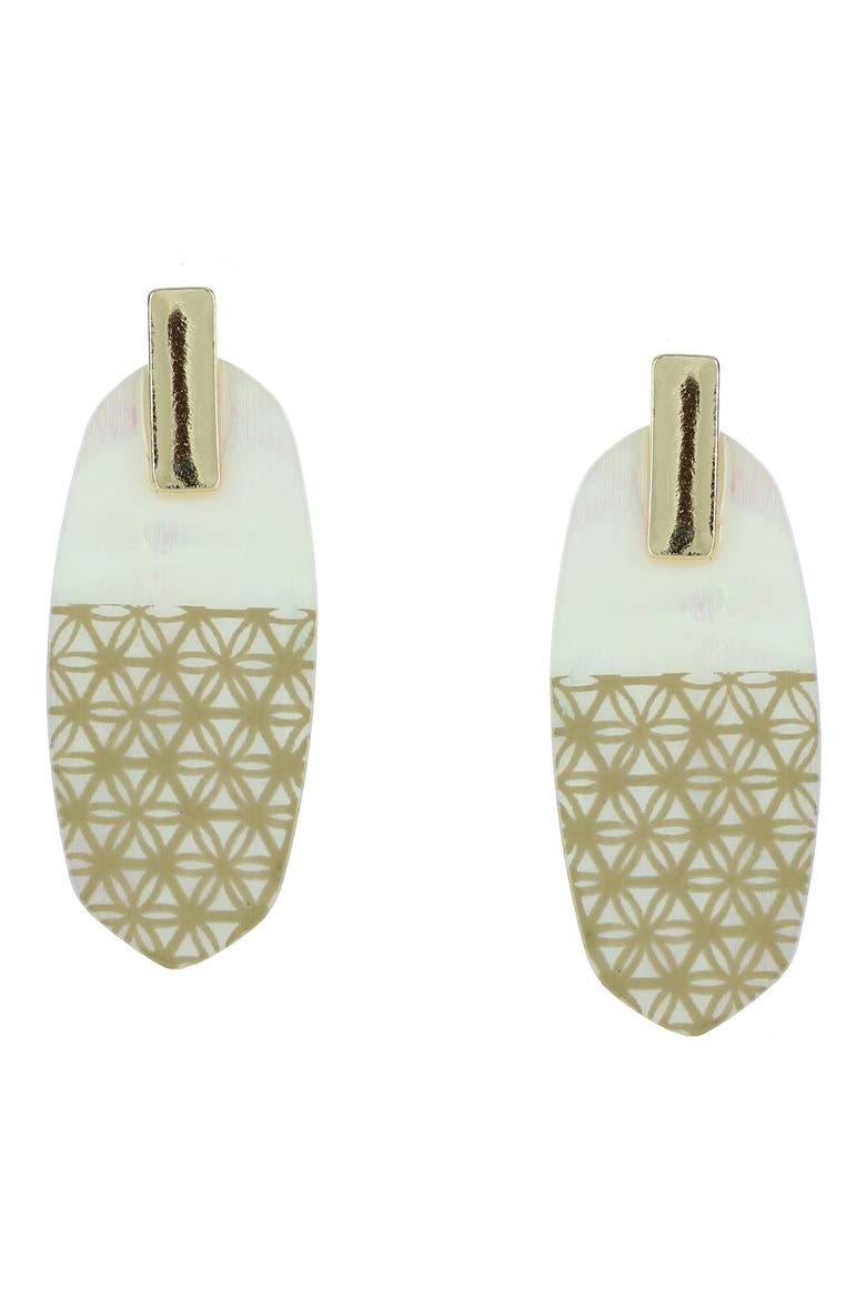 Ava Drop Earrings, Main, color, WHITE