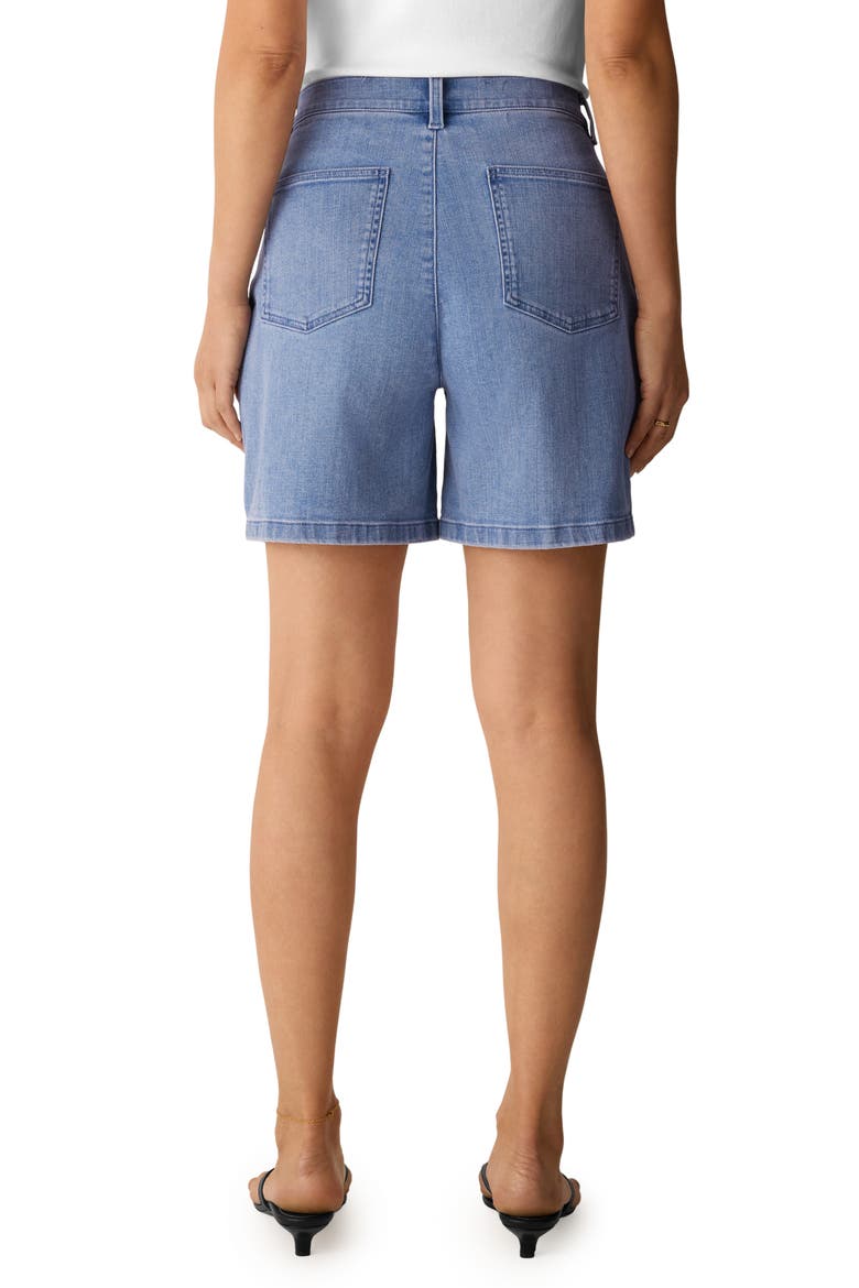 High Waist Denim Shorts, Alternate, color, CLASSIC INDIGO