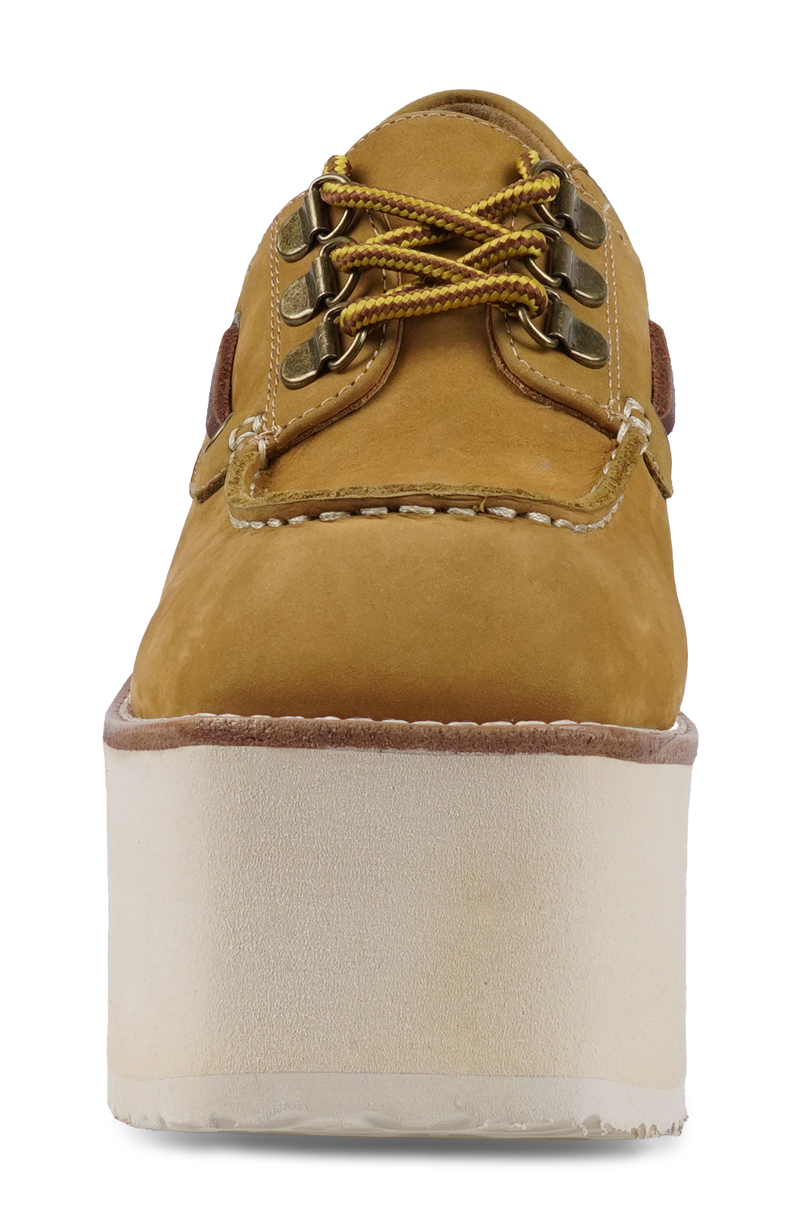 Shimmie Platform Wedge Loafer, Alternate, color, NATURAL LEATHER