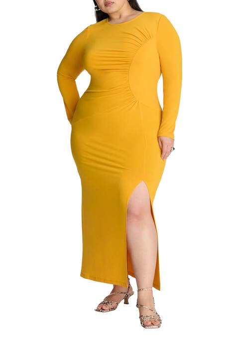 Shirred Detail Maxi Dress (Plus Available)