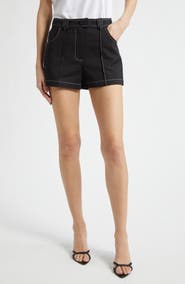 Ramy Brook Marco Pintuck Cotton Blend Shorts