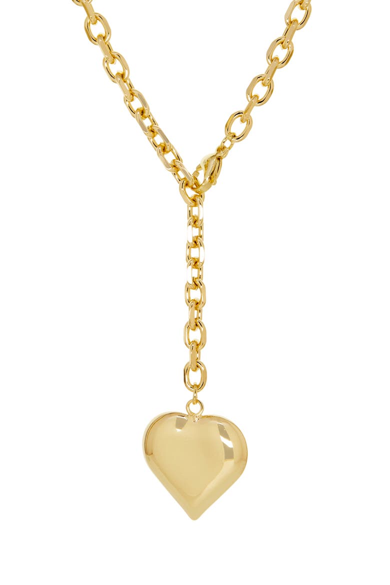 Large Puffy Heart Convertible Necklace, Alternate, color, GOLD