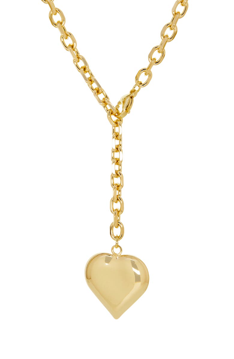 MARLYN SCHIFF Large Puffy Heart Convertible Necklace, Alternate, color, Gold