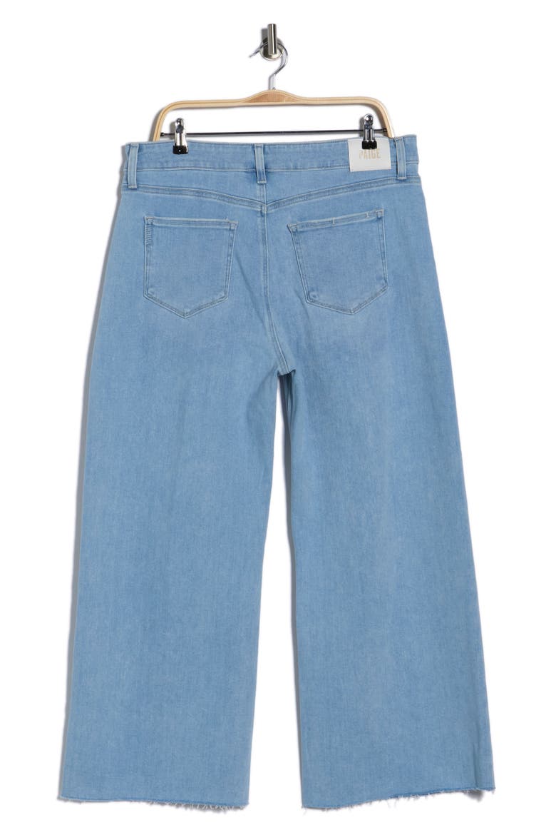 Anessa High Waist Raw Hem Ankle Wide Leg Jeans, Alternate, color, PARK AVE