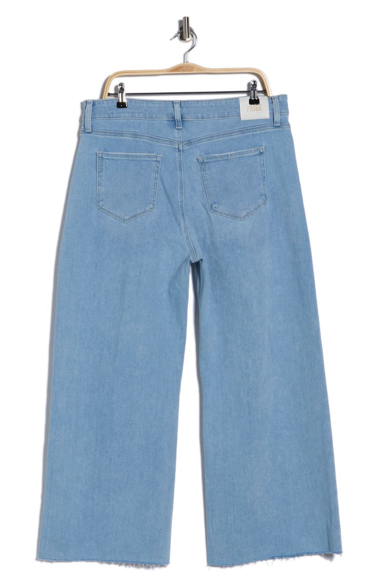 PAIGE Anessa High Waist Raw Hem Ankle Wide Leg Jeans, Alternate, color, Park Ave