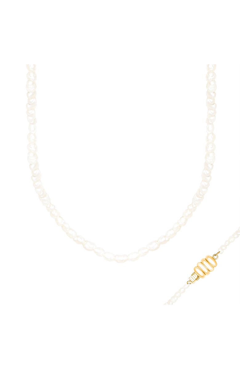 SPLENDID PEARLS Freshwater Pearl Necklace & Bracelet Set, Alternate, color, White