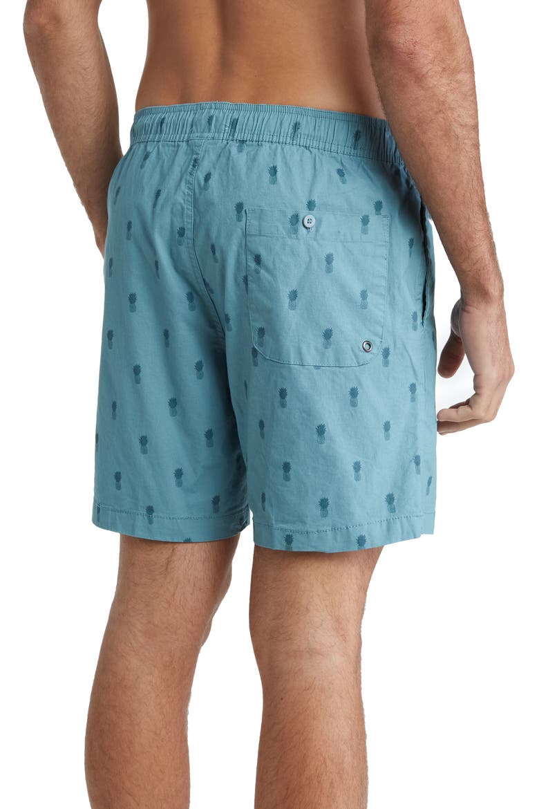 Stretch Chino Pull-On Shorts, Alternate, color, MINERAL BLUE