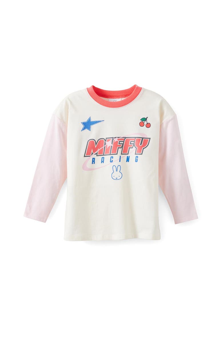 Cotton On Kids Kid's License Long Sleeve Drop Shoulder Top, Main, color, Lcn Mif Vanilla Tea Party