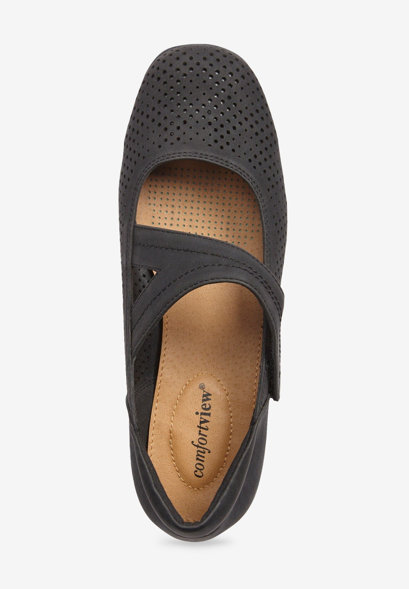 Comfortview The Ezra Flat, Alternate, color, Black