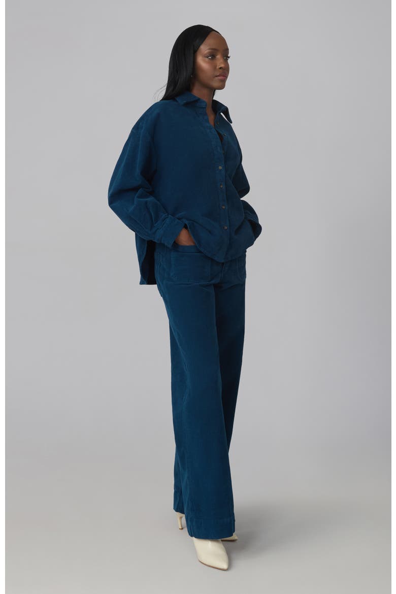 Margot Corduroy Shirt, Alternate, color, Darkroom Blue