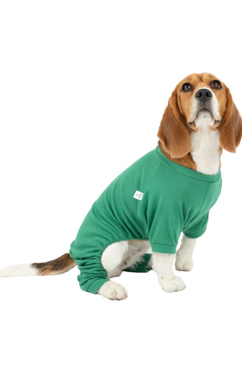 Dog Cotton Solid Matching Family Pajamas