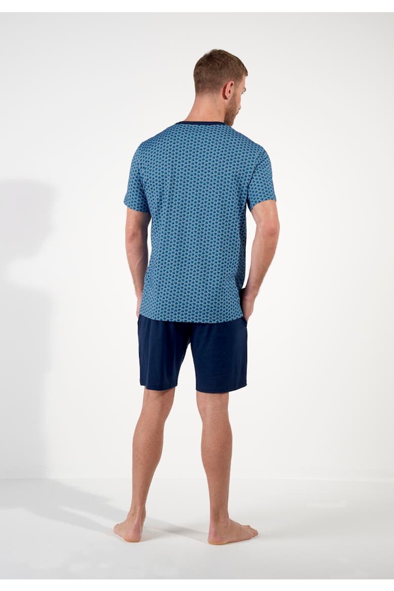 Martinez Short Pajama Set, Alternate, color, Blue Print