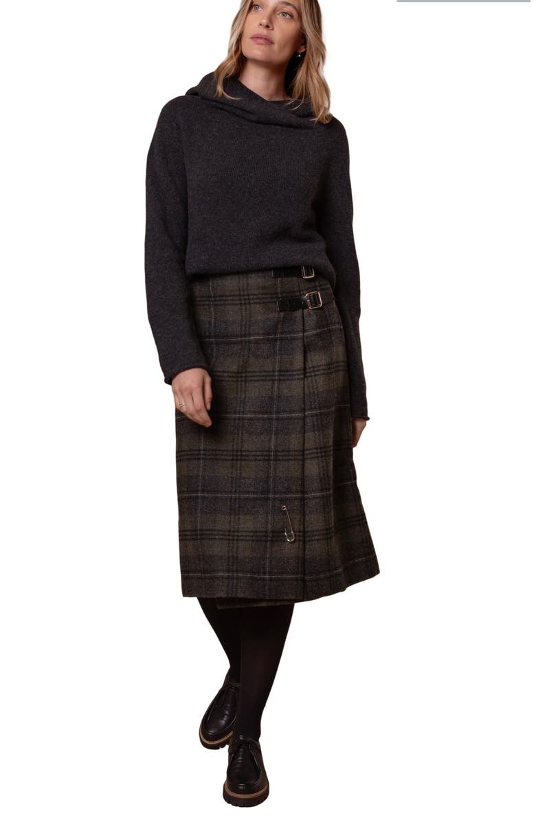 Celtic & Co. Midi Celt Kilt Plaid Skirt, Alternate, color, Cairngorm Heath