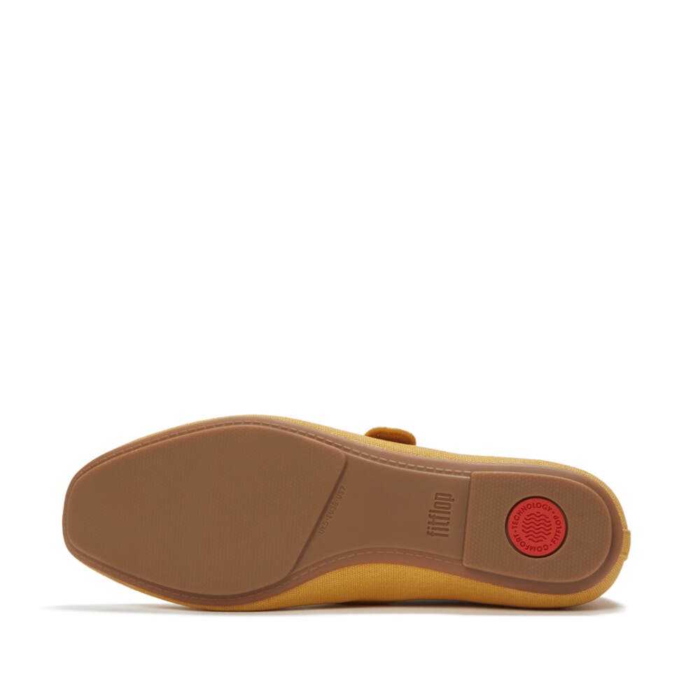 Delicato  Wave Edge Canvas Mary Janes, Alternate, color, Turmeric