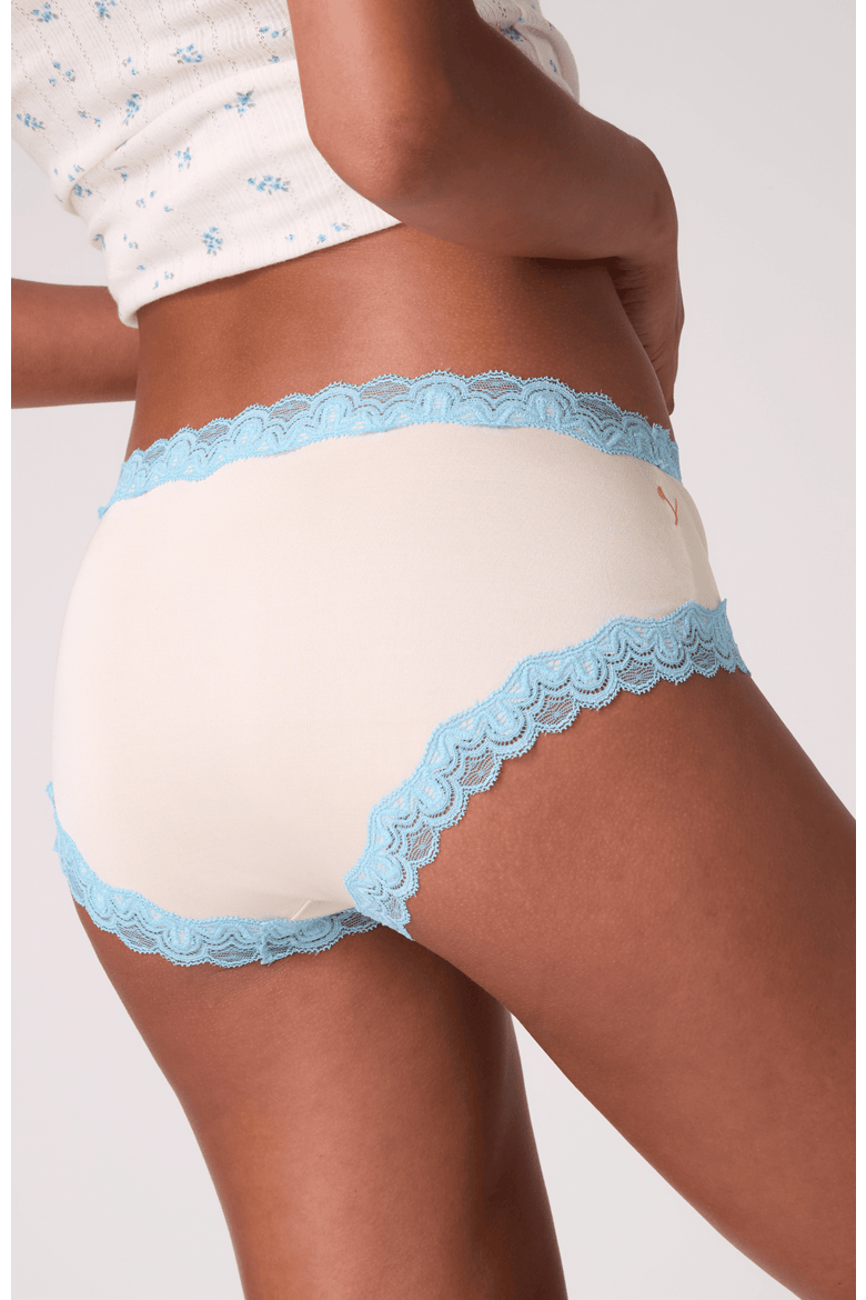 Soft Silk 'I DO' Bridal Briefs, Alternate, color, Winter White