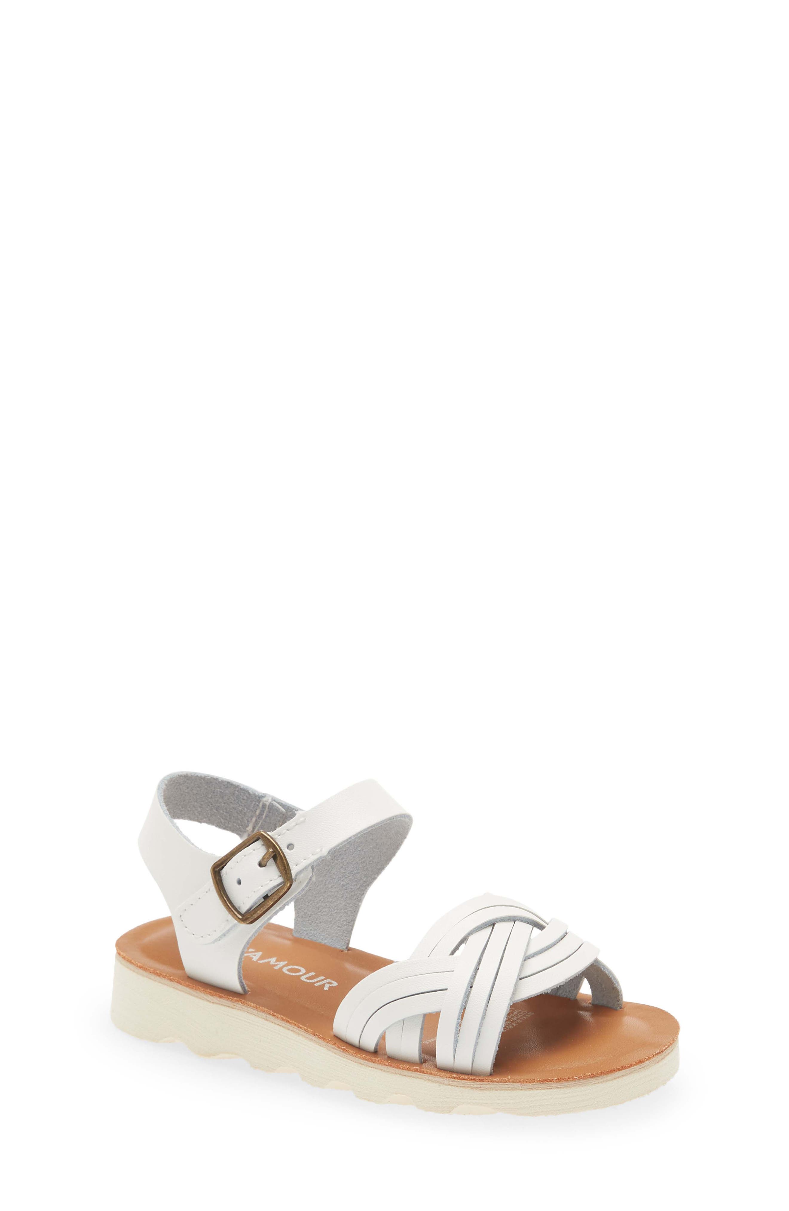 L'AMOUR Athena Sandal, Main, color, White