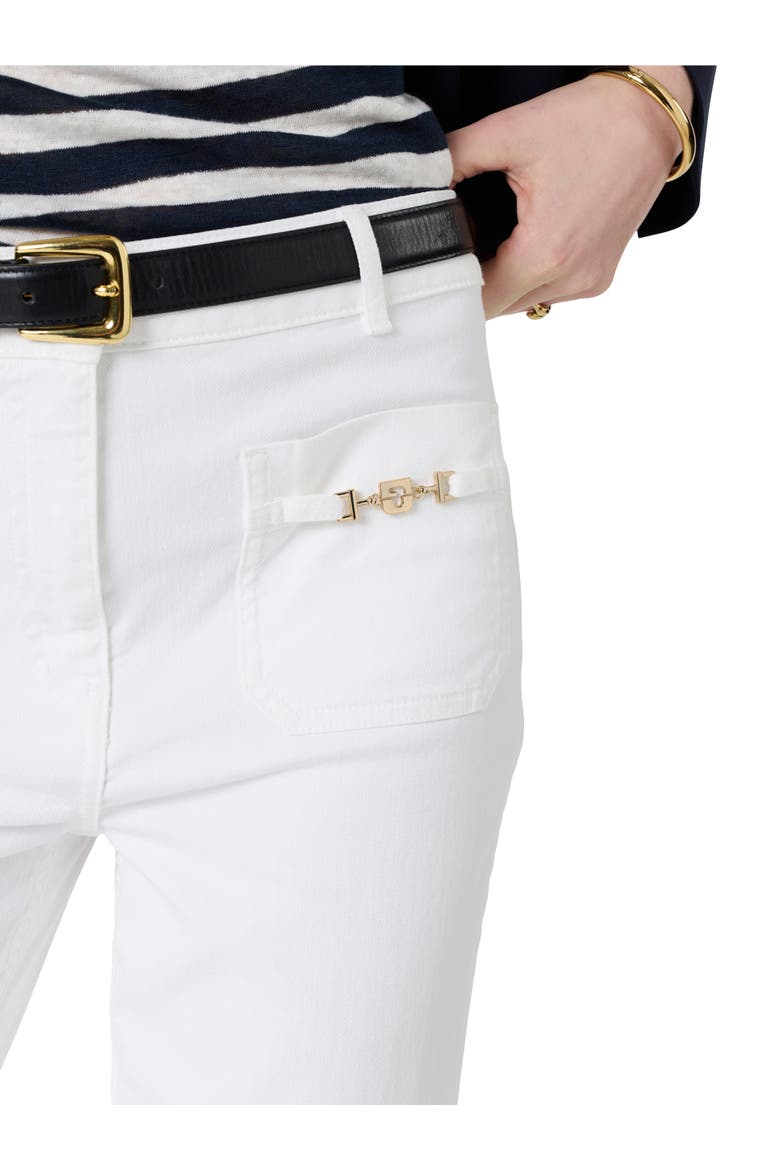 Allie Cropped Straight Leg Jeans, Alternate, color, White