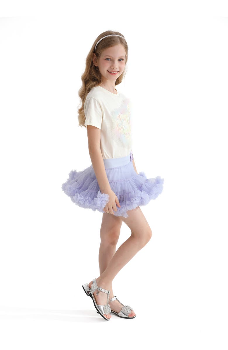 Mimi Tutu Rainbow Heart Applique T-Shirt, Alternate, color, Cream