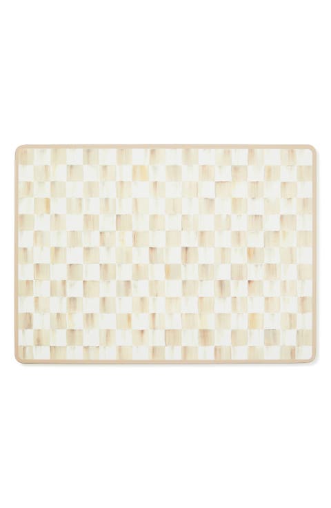 Mocha Check Set of 4 Placemats
