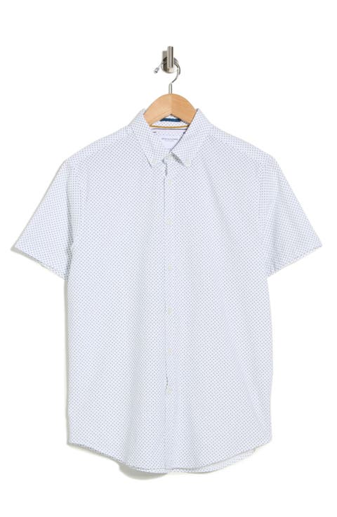 Pop Geometric Short Sleeve Button-Down Shirt