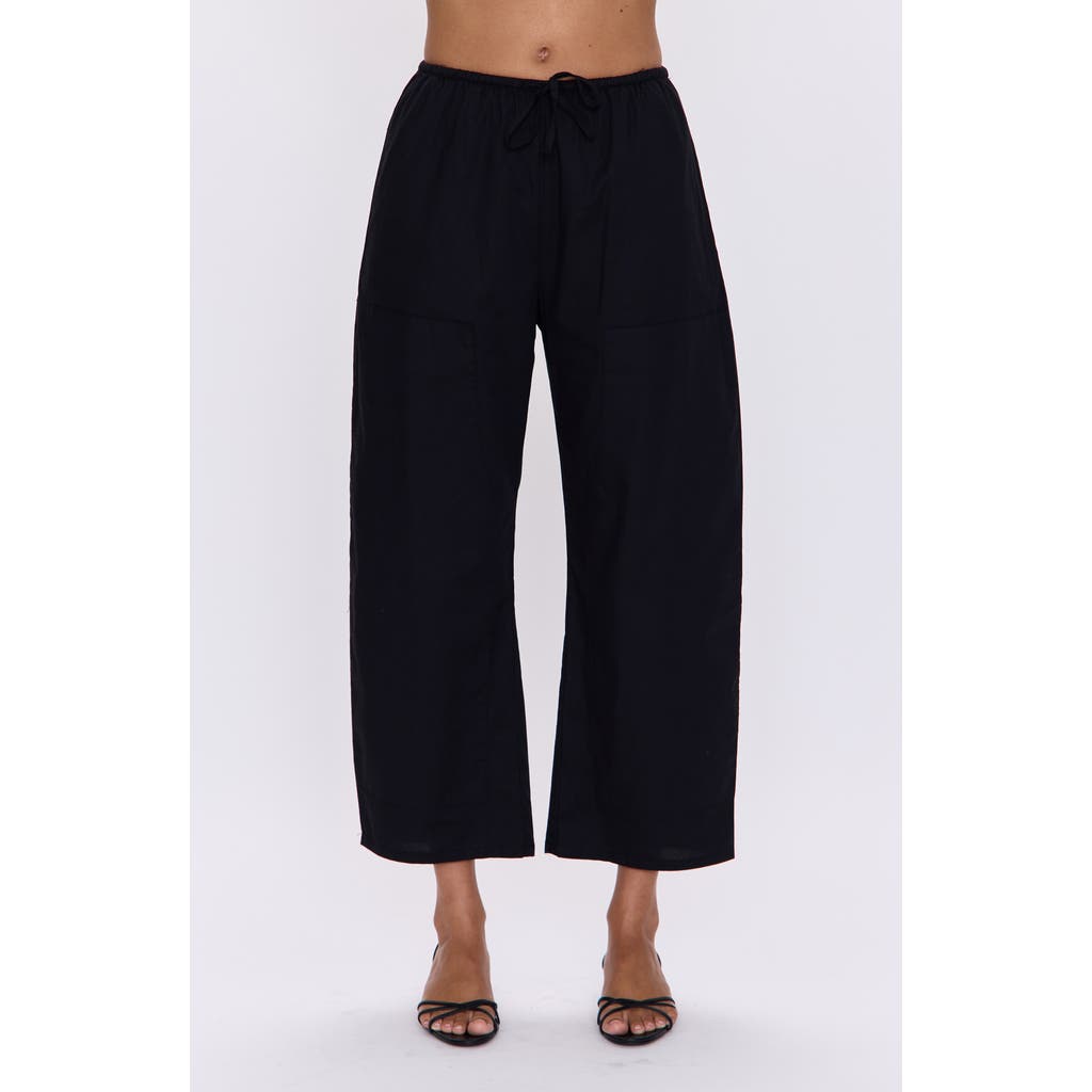 Pistola Theo Stretch Cotton Ankle Drawstring Pants In Blue