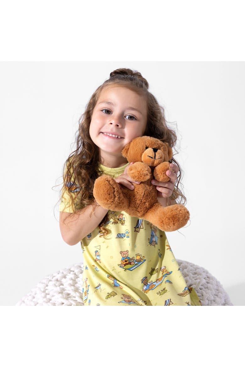 Kids' Teddy Bear Picnic Short Sleeve Dress, Alternate, color, Teddy Bear Picnic