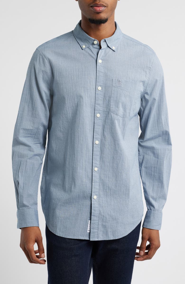 Original Penguin Stretch Cotton Button-Down Shirt, Main, color, 